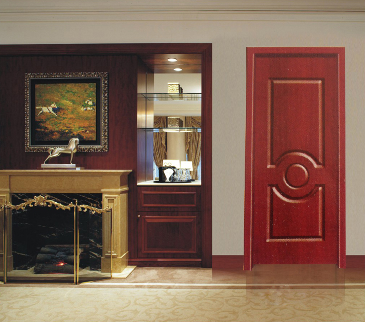 廠家直銷鑫順來XJS-008雕花實木烤漆門