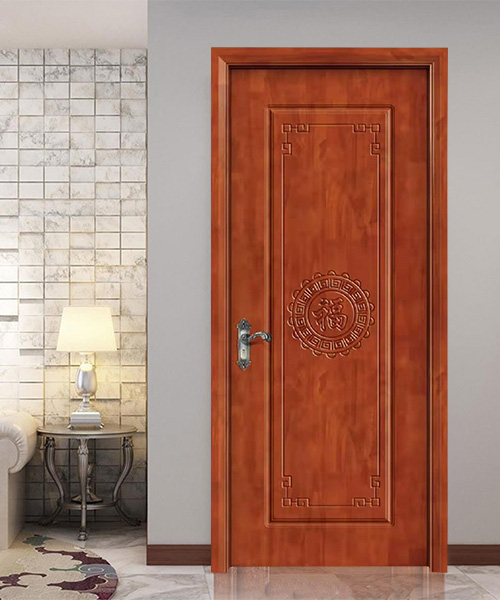 新品推薦愉心X-4035平開(kāi)雕花橡木烤漆門(mén)
