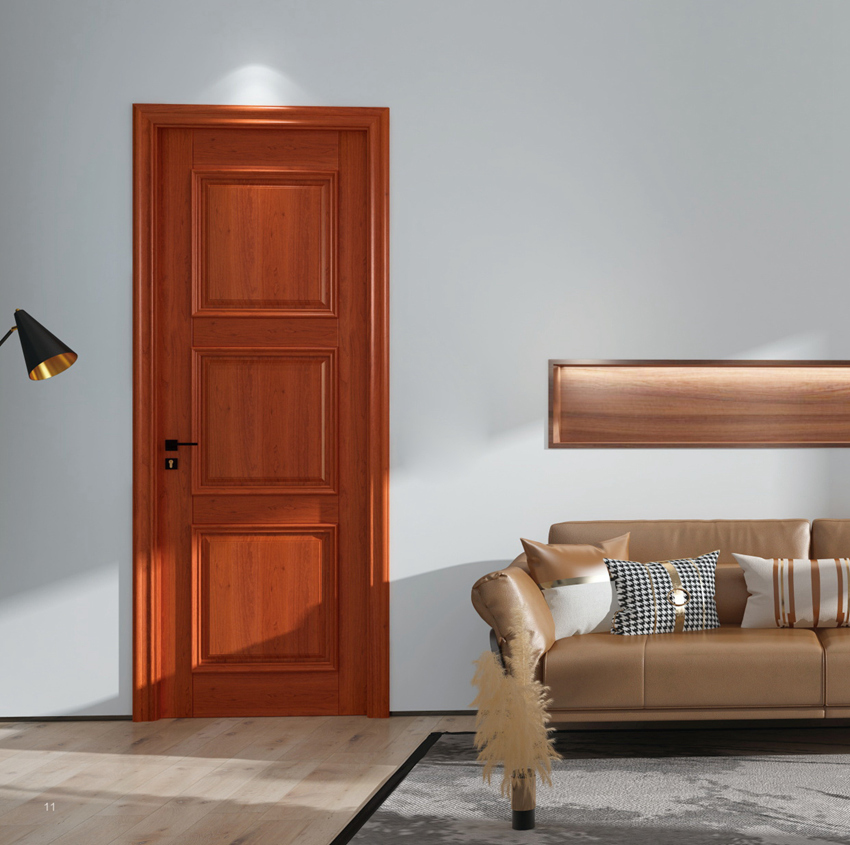 廠價(jià)直銷鑫順來X-8041平開外扣實(shí)木烤漆門