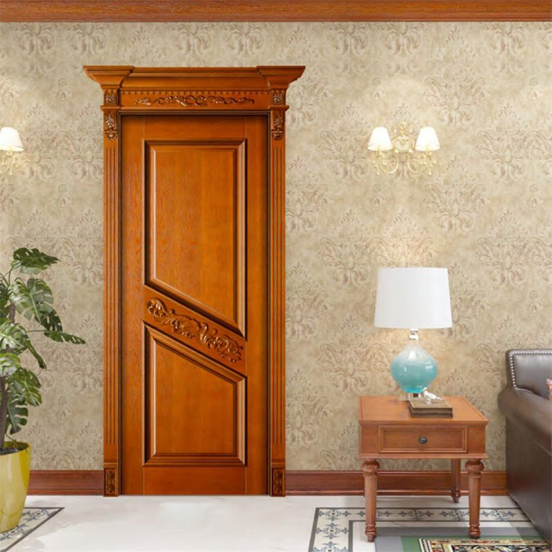 廠價(jià)直銷鑫順來X-8117平開雕花實(shí)木烤漆門