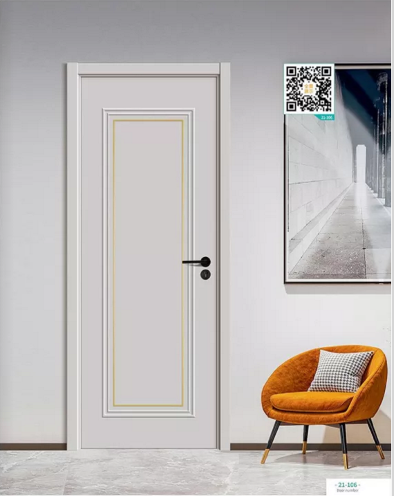 廠價新款鑫順來21-106掃碼豪華扣線叉色木門，掃二維碼看裝修風(fēng)格