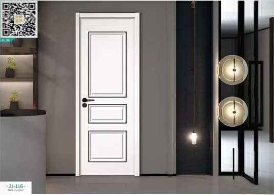 廠價新款鑫順來21-116掃碼豪華扣線叉色木門，掃二維碼看裝修風格